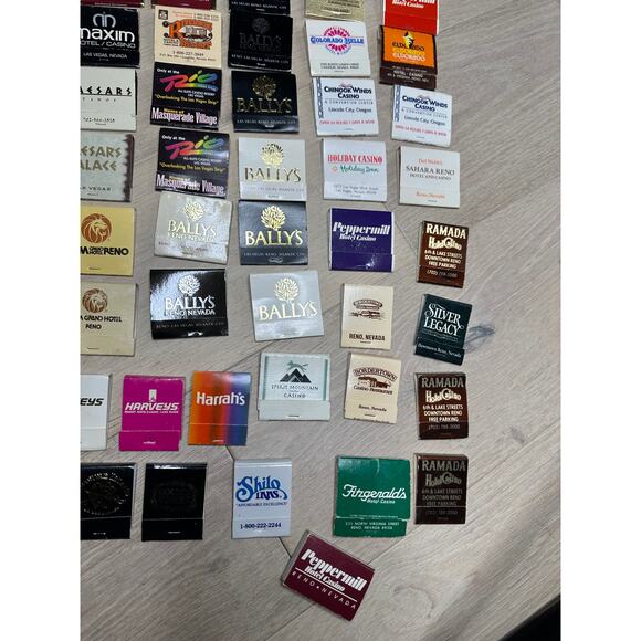 Vintage Lot of Matchbooks Casino Las Vegas And Reno Decor Lounge Man cave - Picture 4 of 6